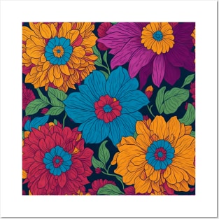 floral pattern design, flower art Posters and Art